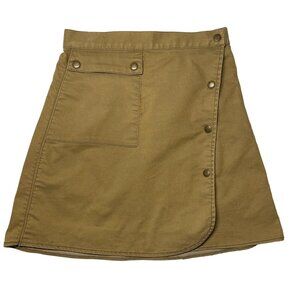 Anthropologie The Fifth Label Womens S Khaki Wrap‎ Skirt With Snap Buttons Small